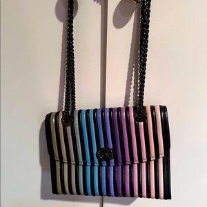Never used coach bag, beautiful leather. Limited edition rainbow ombré